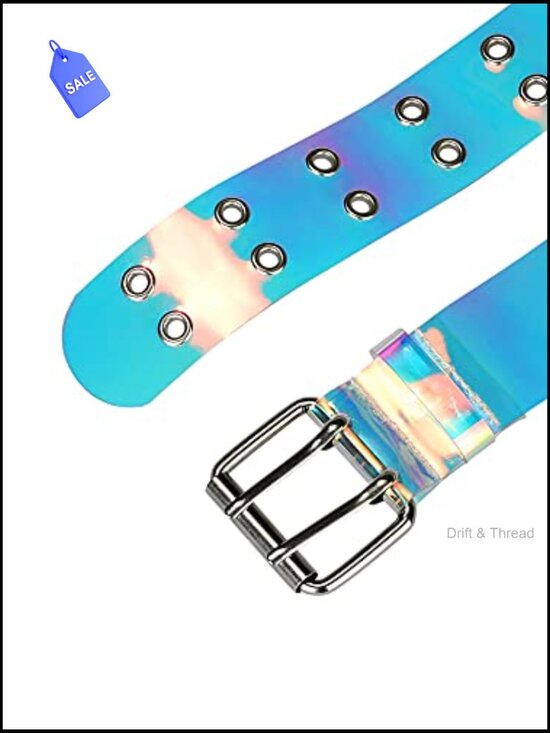 Clear Transparent Waist Belt with Metal Pin Buckle for Jeans Dresses Plus Size main image 4
